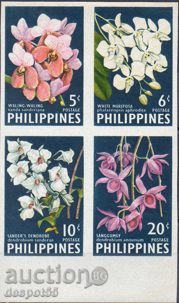 1962. Filipine. Orhideele. Caseta. Fără crestare.