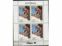 1988. Guyana. Winter Olympics - Calgary, Canada. Block.