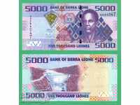 (¯` '• .¸ SIERRA LEON 5000 UNLION 2013 UNC • • • •)