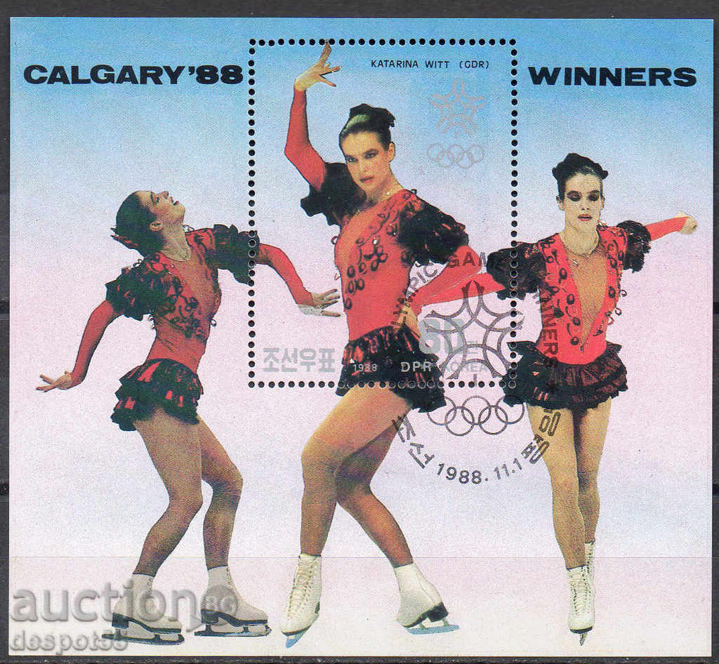 1988. Sev. Coreea. Jocurile Olimpice de iarnă, Calgary. Block.