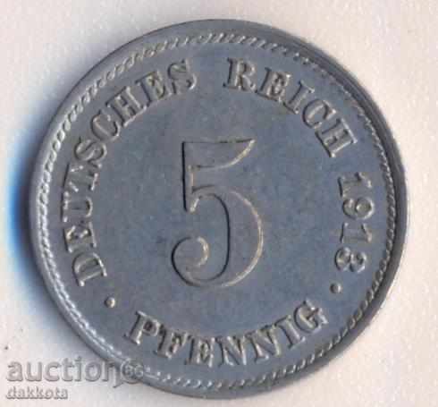 Германия 5 пфенига 1913е
