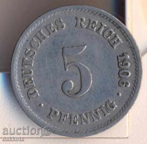 Германия 5 пфенига 1906g