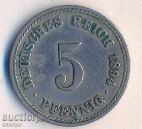 Germany 5 pfennig 1894a