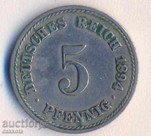 Germania 5 pfennig 1894a