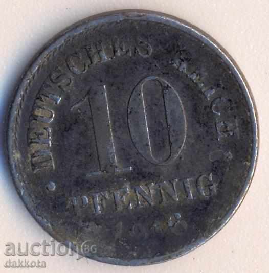 Германия 10 пфенига 1916а, желязо