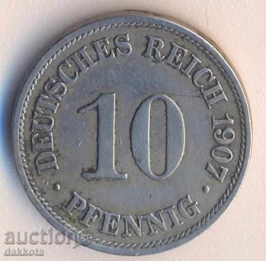 Германия 10 пфенига 1907a