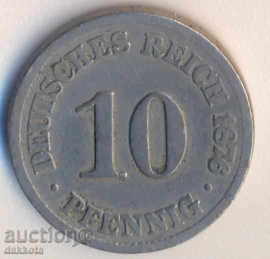 Germany 10 pfennig 1876b