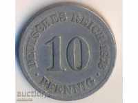 Germany 10 pfennig 1876b