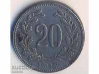 Austria 20 chelery 1917, iron