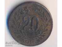 Austria 20 chelery 1916, iron