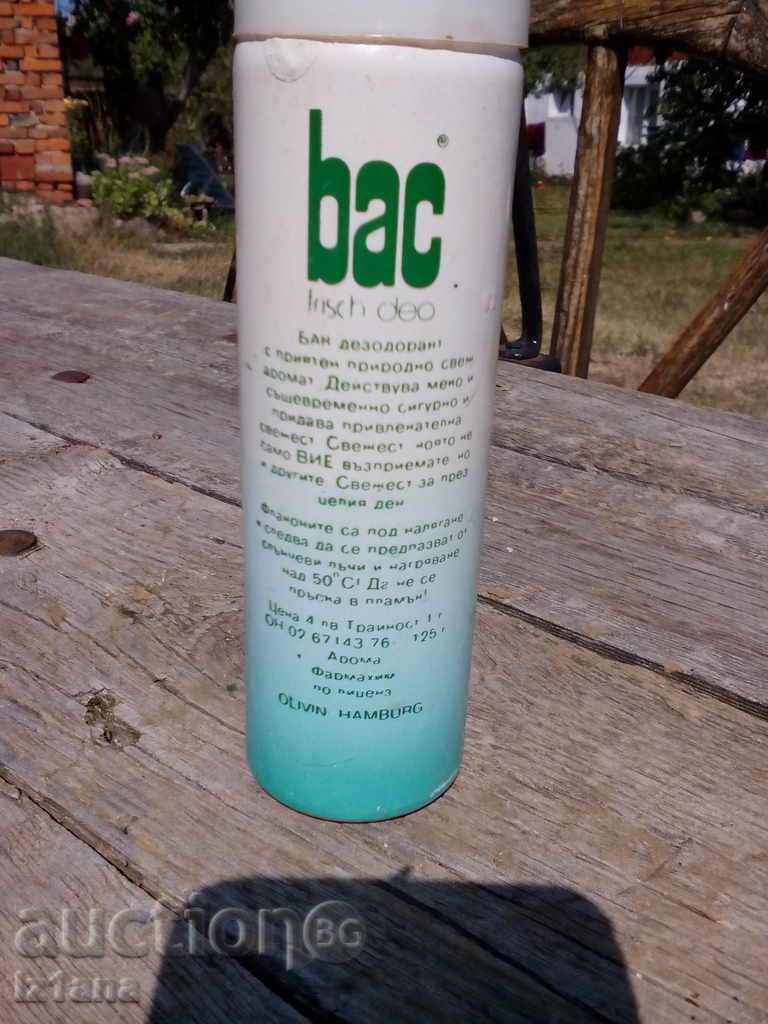 Auction Packaging, BAC deodorant bottle Auction Packaging, BAC deodorant bottle