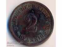 Germania 2 pfennig 1875v