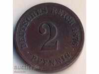 Germania 2 pfennig 1876s