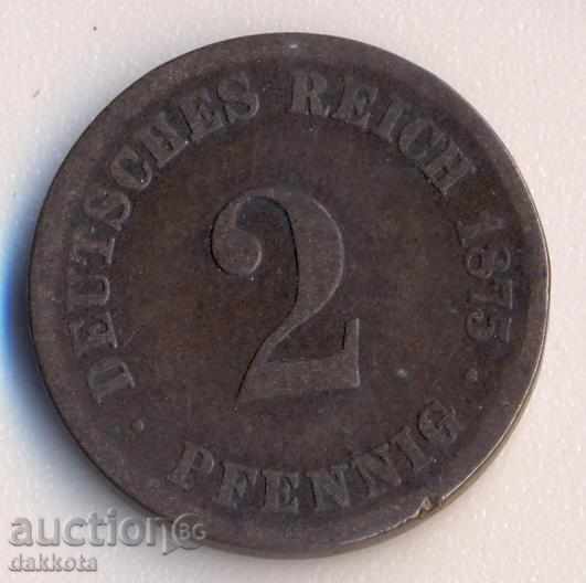 Германия 2 пфенига 1875с