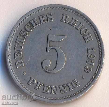 Germany 5 pfennig 1913e