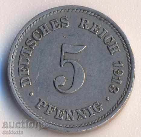 Германия 5 пфенига 1913e