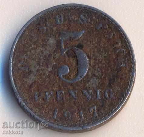 Германия 5 пфенига 1917, желязо
