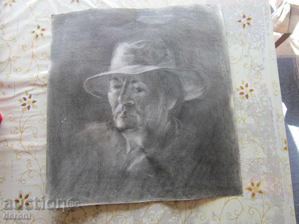 Old graphic picture portrait of cardboard with price 55.00 BGN | € 28.12 Old graphic picture portrait of cardboard with price 55.00 BGN | € 28.12