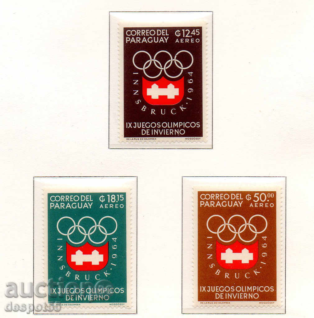 1963. Παραγουάη. Χειμερινοί Ολυμπιακοί Αγώνες - Ίνσμπρουκ 1964.