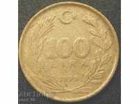 Turcia 100 liras 1990
