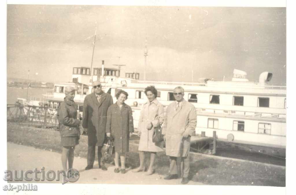 Old photo - At a port on the Danube