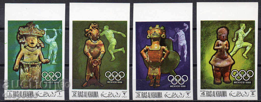 1968 Ras al-Khaimah. Ολυμπιακοί Αγώνες - Πόλη του Μεξικού το 1968.