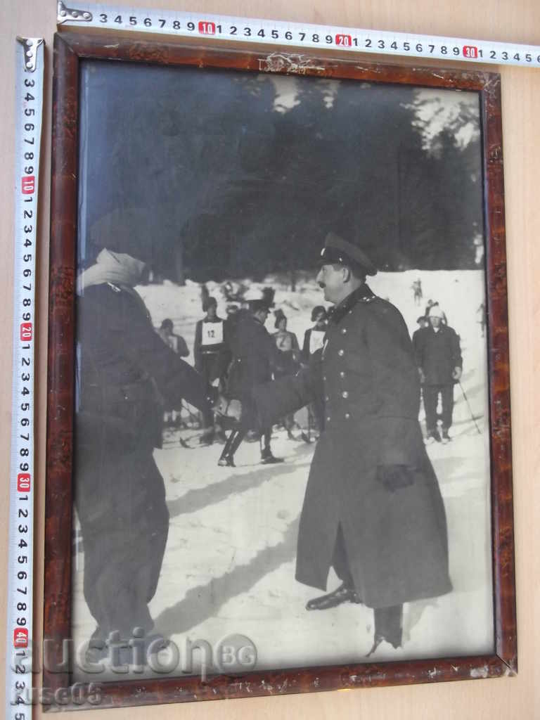 Picture of King Carol and King Boris on skiing in Sinaia 1934