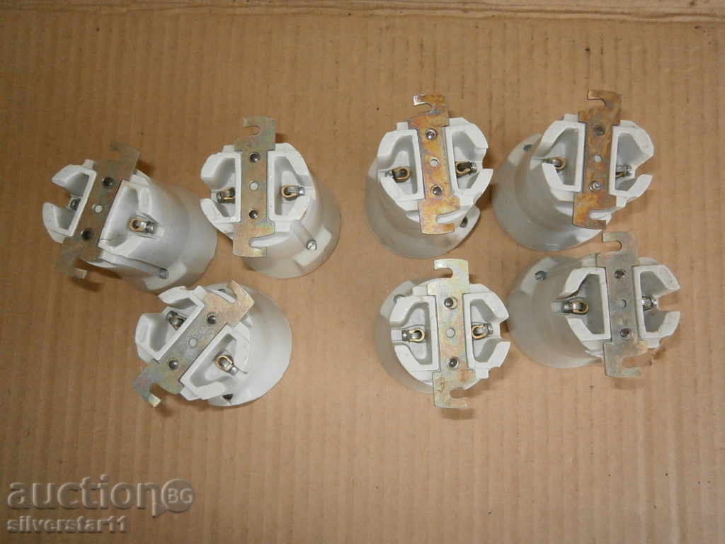 sock porcelain sockets 7 pieces new - 6 sock porcelain sockets 7 pieces new - 6