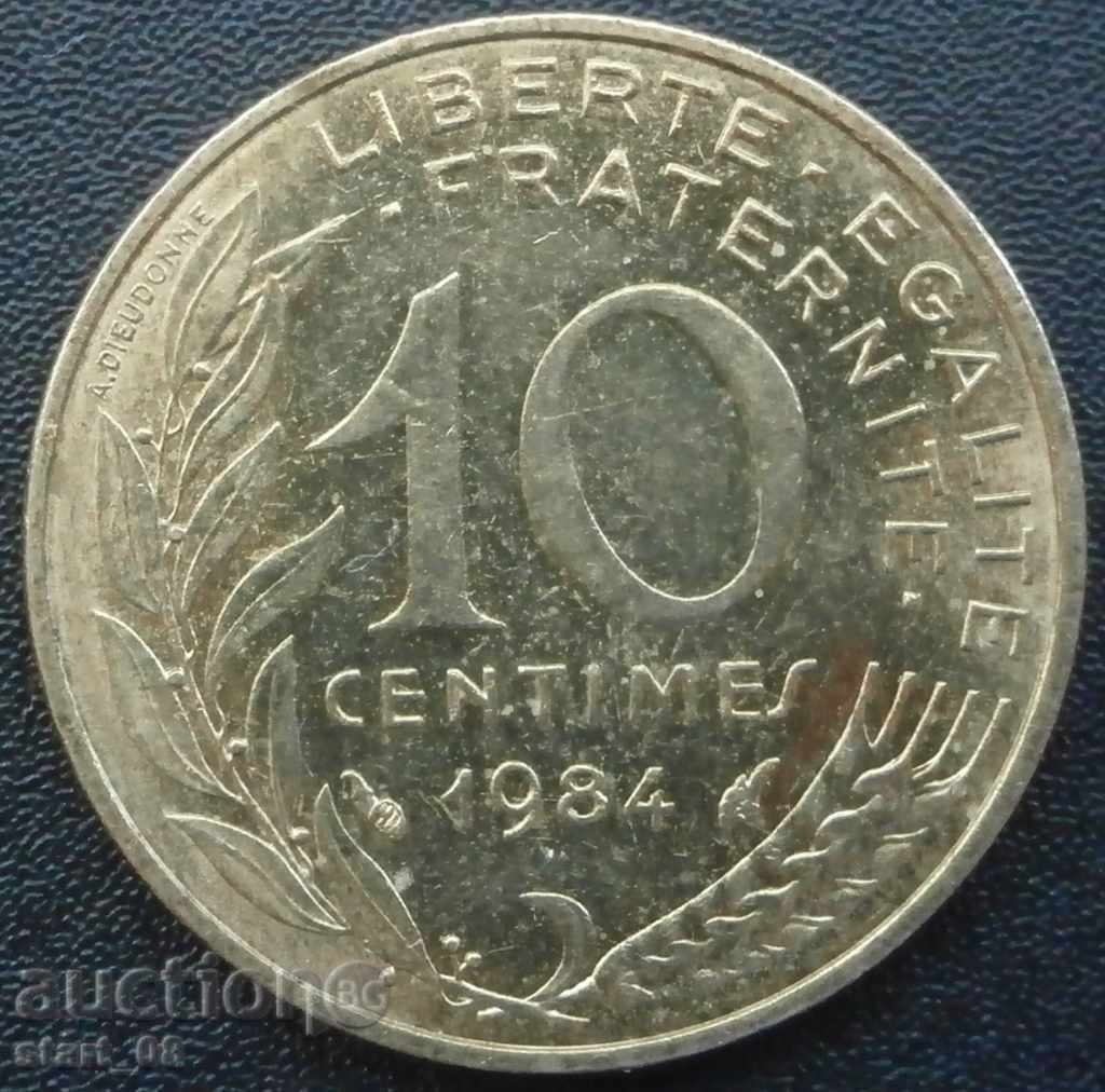 Franța - 10 centime 1984