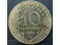 Франция - 10 сантима 1984 г.