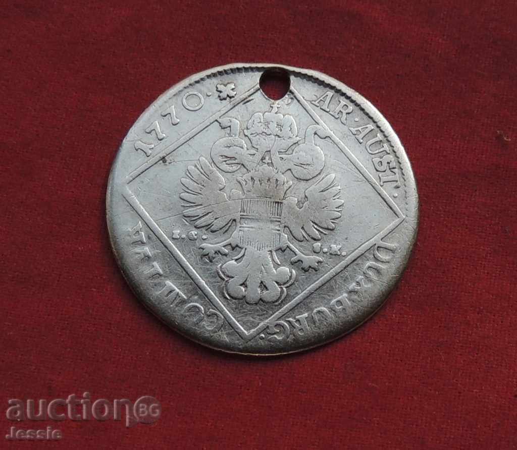 Auction 30 Kreuzer 1770 Austria-Hungary Silver Auction 30 Kreuzer 1770 Austria-Hungary Silver