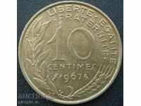 Γαλλία - 10 centimes 1967