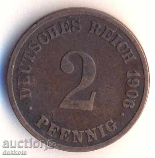 Germany 2 pfennig 1906g