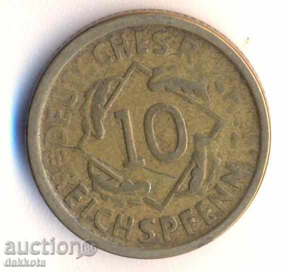 Германия 10 рейхспфенига 1924d