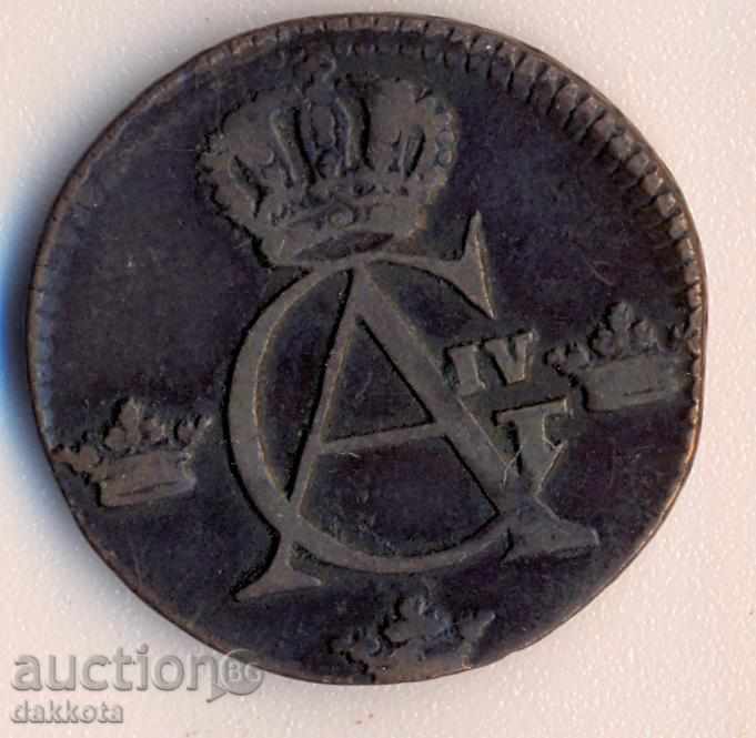 Σουηδία 1/4 Skilling 1808, άριστη νομίσματος με τιμή 39.00 BGN | € 19.94 Σουηδία 1/4 Skilling 1808, άριστη νομίσματος με τιμή 39.00 BGN | € 19.94