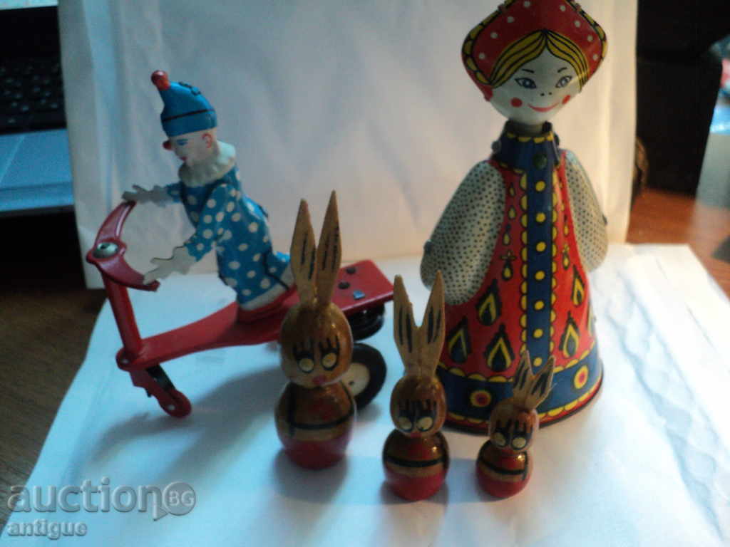 LOT OLD METAL TOYS-RUSSIAN. - 6 LOT OLD METAL TOYS-RUSSIAN. - 6