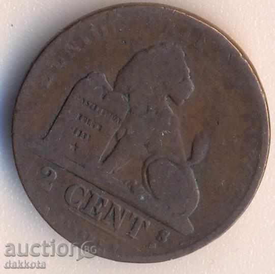 Belgium 2 centimeters 1864 year