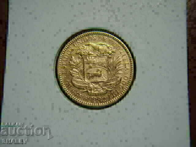 Licitație 20 bolivar 1880 Venezuela - XF/AU (aur)