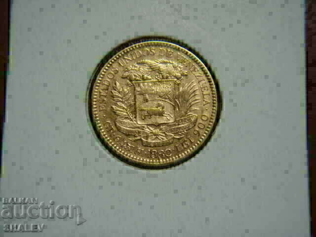 Livrarea 20 bolivar 1880 Venezuela - XF/AU (aur)