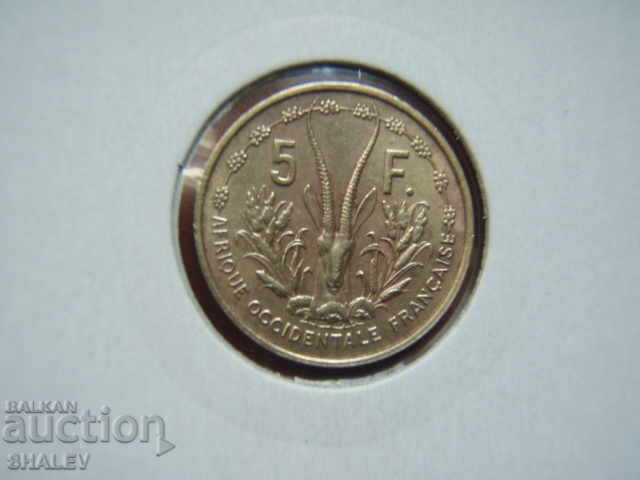 Auction  5 Francs 1956 French West Africa - VF/XF
