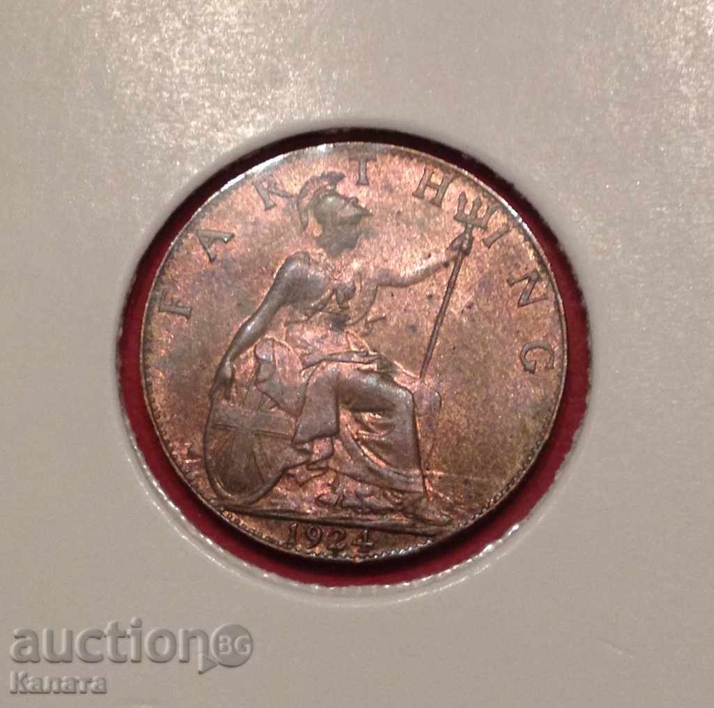 Auction UK Farthing 1924 Auction UK Farthing 1924