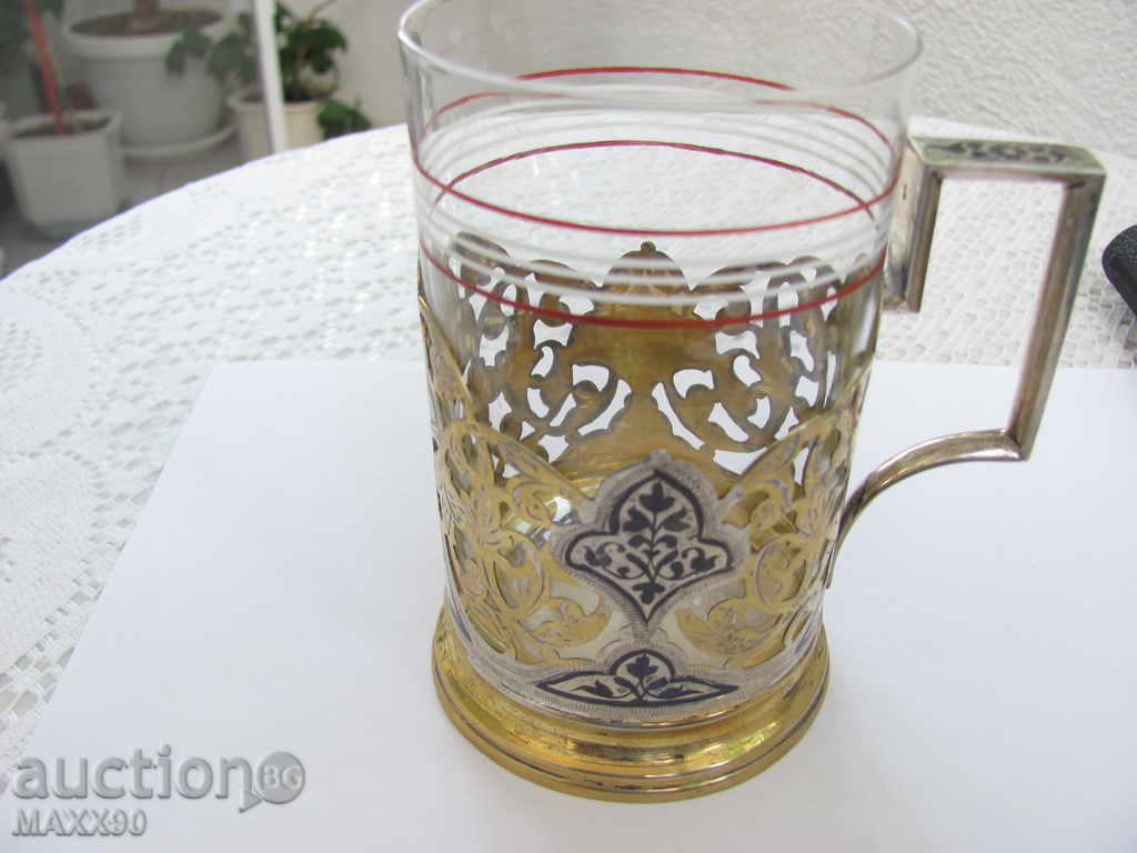 Coaster! Silver with gilding. Coaster. Top quality! with price 449.00 BGN | € 229.57 Coaster! Silver with gilding. Coaster. Top quality! with price 449.00 BGN | € 229.57