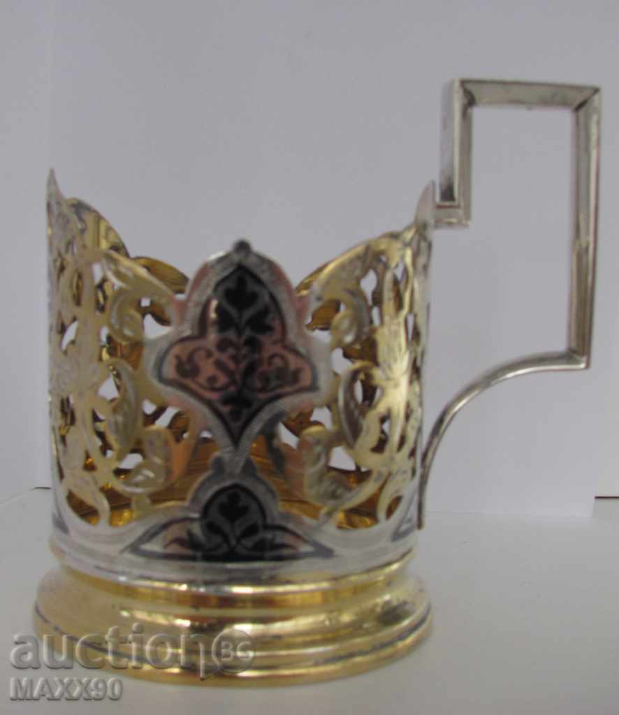 Auction Coaster! Silver with gilding. Coaster. Top quality! Auction Coaster! Silver with gilding. Coaster. Top quality!