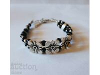 Tibetan silver and bead bracelet
