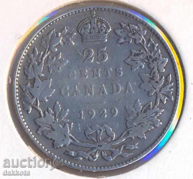 Canada 25 de cenți 1929