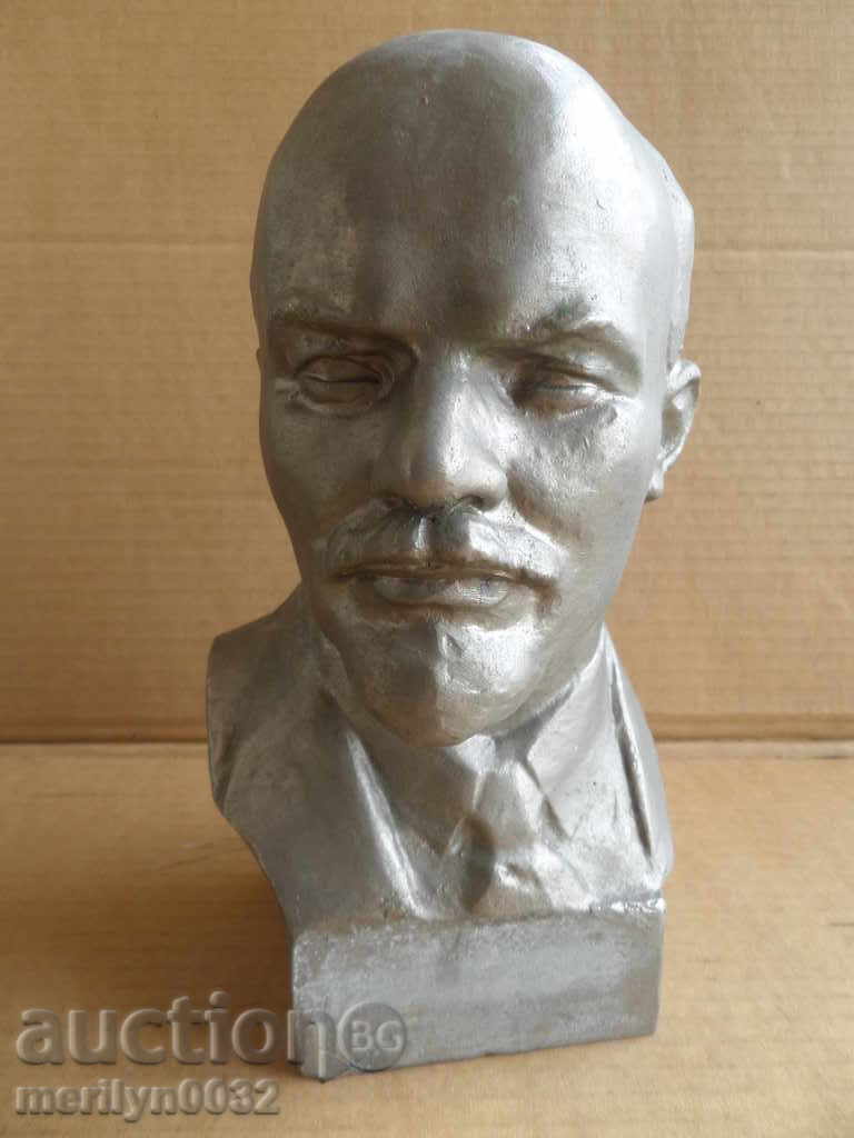 Aluminum bust of Lenin, figure, plastic, statuette