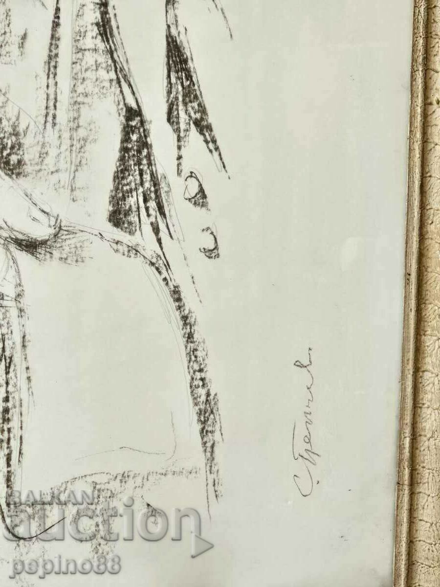 Painting by Hood. Stefan Penchev 1910-1994 portrait of Penyo Penev - 6 Painting by Hood. Stefan Penchev 1910-1994 portrait of Penyo Penev - 6