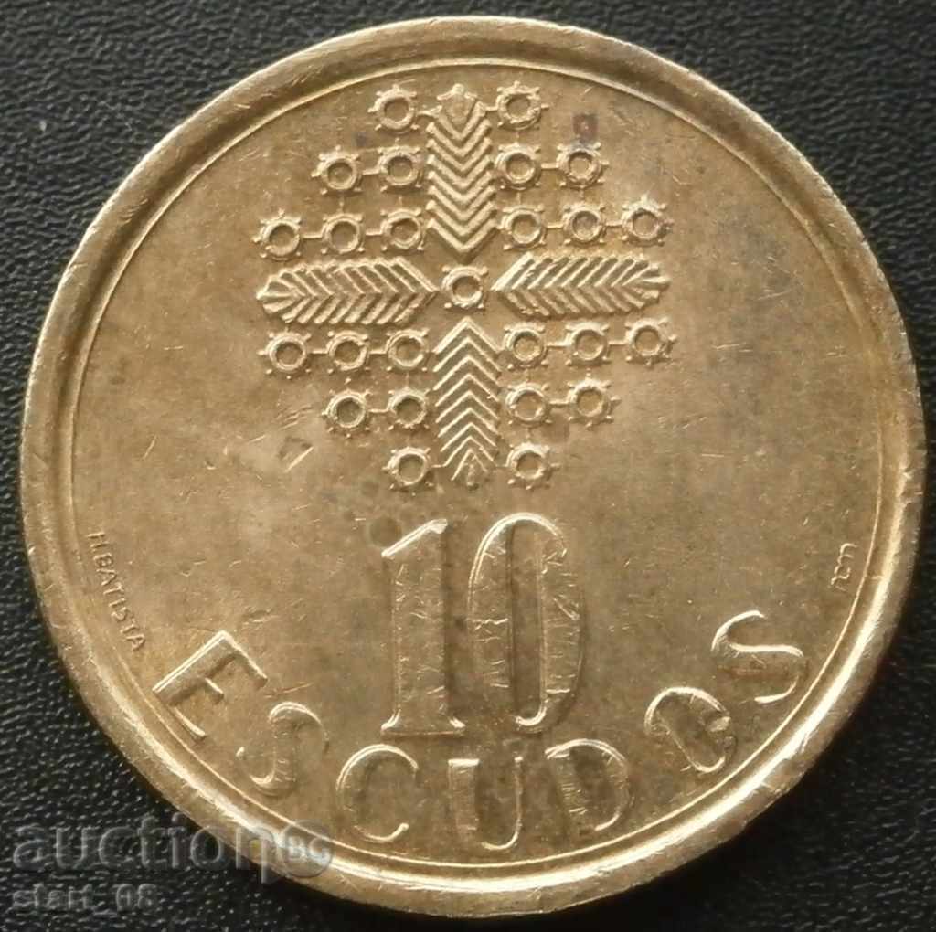 Portugalia 10 escudos 1990.
