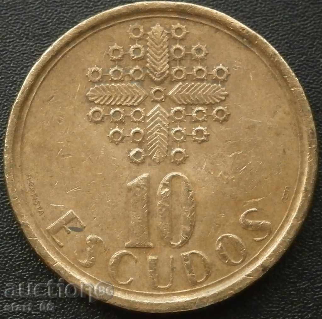 Portugalia 10 escudos 1988.