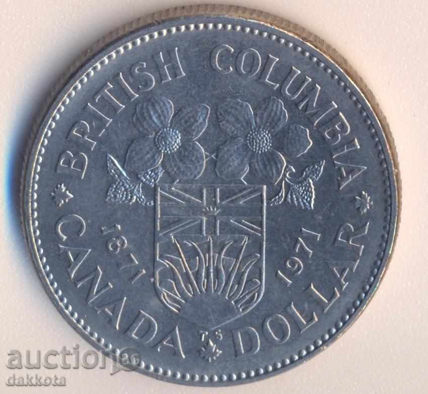 Canada Dollar 1971, British Columbia Province, 32 mm.